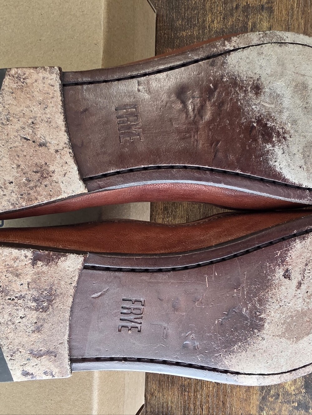 FRYE Women's Carson Ballet Flats Dark Brown Leather - Picture 5 of 7
